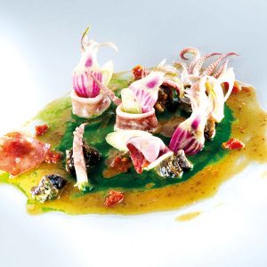 Snails and Squid in Dijon Mustard